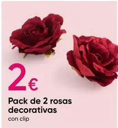 Oferta de Pack De 2 Rosas Decorativas por 2€ en Pepco