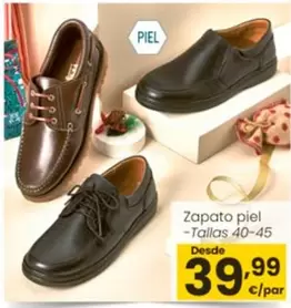 Oferta de Zapato Piel por 39,99€ en Eroski