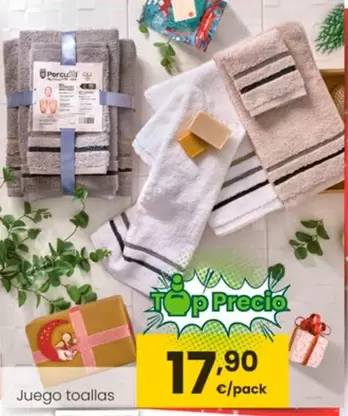 Oferta de Juego Toallas por 17,9€ en Eroski