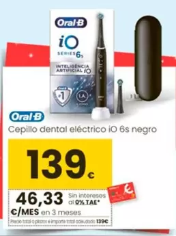 Oferta de Oral B - Cepillo Dental Electrico Io por 139€ en Eroski