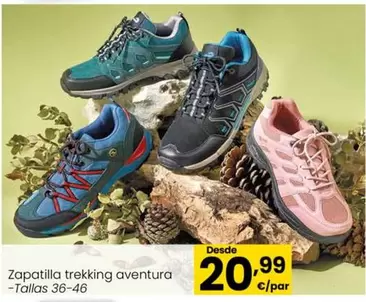 Oferta de Zapatilla trekking aventura por 20,99€ en Eroski