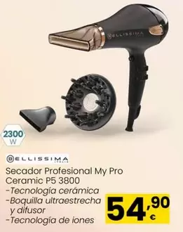 Oferta de My - Secador Profesional My Pro Ceramic P5 3800 por 54,9€ en Eroski