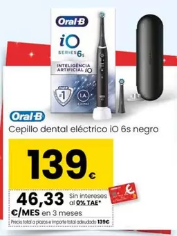 Oferta de Oral B - Cepillo Dental Electrico Io por 139€ en Eroski