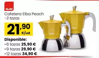 Oferta de Ibili - Cafetera Elba Peach por 21,9€ en Eroski