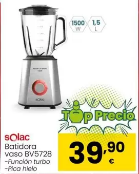 Oferta de Solac - Batidora Vaso Bv5728 por 39,9€ en Eroski