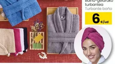 Oferta de Turbante Bano por 6€ en Eroski