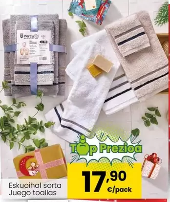 Oferta de Juego Toallas por 17,9€ en Eroski