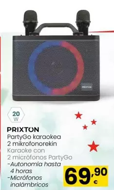 Oferta de Prixton - PartyGo Karaokea por 69,9€ en Eroski