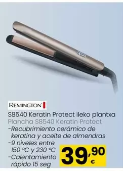 Oferta de Remington - S8540 Keratin Protect Ileko Plantxa por 39,9€ en Eroski