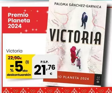 Oferta de Planeta - Paloma Sánchez-Garnica por 21,76€ en Eroski