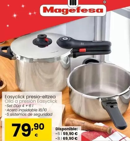 Oferta de Magefesa - Olia A Presion Easyclick por 79,9€ en Eroski