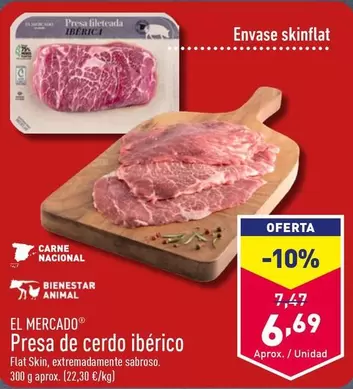 Oferta de El Mercado - Presa De Cerdo Iberico por 6,69€ en ALDI