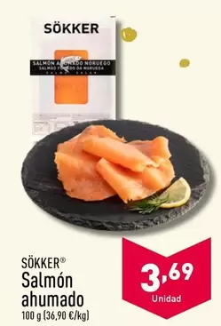 Oferta de Sokker - Salmon Ahumado por 3,69€ en ALDI