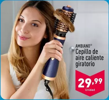 Oferta de Ambiano - Cepillo De Aire Caliente Giratorio por 29,99€ en ALDI