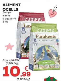 Oferta de Cunipic - Alimento Pajaros por 10,99€ en Kiwoko