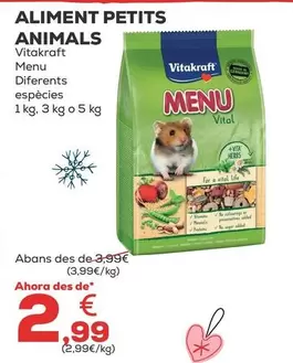 Oferta de Vitakraft - Alimento Pequenos Animales por 2,99€ en Kiwoko