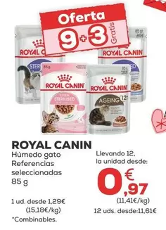 Oferta de Royal Canin - Humedo Gato Referencias Seleccionadas por 1,29€ en Kiwoko