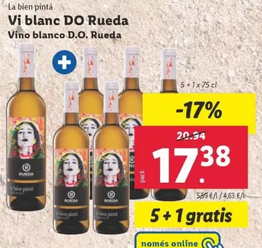 Oferta de La Bien Pinta - Vino Blanco D.O. Rueda por 17,38€ en Lidl