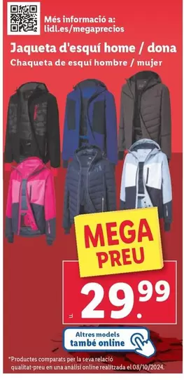 Oferta de Chaqueta De Esquí Hombre/Mujer por 29,99€ en Lidl