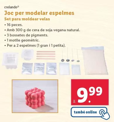 Oferta de Crelando - Set Para Moldear Velas por 9,99€ en Lidl