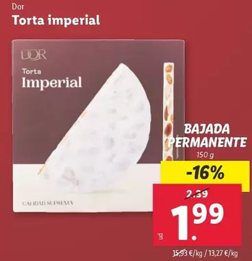 Oferta de Bajada Permanente por 1,99€ en Lidl