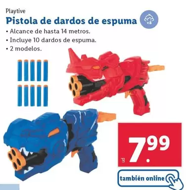 Oferta de Playtive - Pistola De Dardos De Espuma por 7,99€ en Lidl