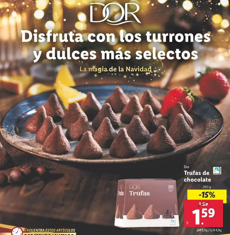 Oferta de Dor - Trufas De Chocolate por 1,59€ en Lidl