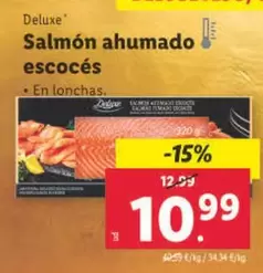 Oferta de Deluxe - Salmón Ahumado Escocés por 10,99€ en Lidl