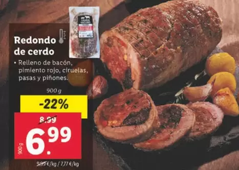 Oferta de Redondo De Cerdo por 6,99€ en Lidl