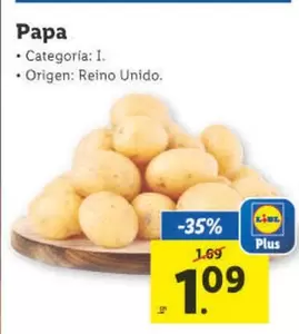 Oferta de Papa por 1,09€ en Lidl