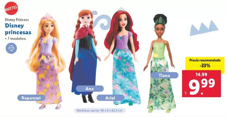 Oferta de Mattel - Disney Princesas por 9,99€ en Lidl