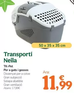 Oferta de Tk-Pet - Transportín Neila por 11,99€ en Tiendanimal