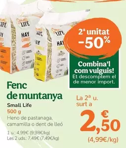 Oferta de Small Life - Heno De Montana por 4,99€ en Tiendanimal