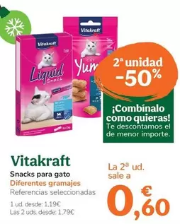 Oferta de Vitakraft - Snacks Para Gato por 1,19€ en Tiendanimal