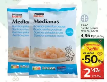 Oferta de Gamba pelada mijana por 4,95€ en Caprabo