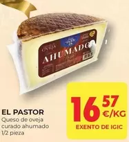 Oferta de El Pastor - Queso De Oveja Curado Ahumado por 16,57€ en CashDiplo