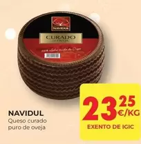 Oferta de Navidul - Queso Curado Puro De Oveja por 23,25€ en CashDiplo