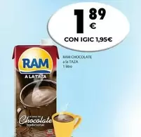 Oferta de Ram -  Chocolate A La Taza por 1,89€ en CashDiplo