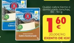 Oferta de Gullón - Queso Cabra Tierno O Semicurado Lonchas por 1,6€ en CashDiplo