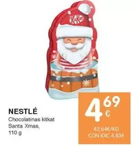 Oferta de Nestlé - Chocolatinas Kitkat Santa Xmas por 4,69€ en CashDiplo