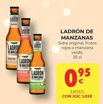 Oferta de Ladrón de Manzanas - Sidra Original por 0,95€ en CashDiplo