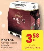 Oferta de Dorada - Cerveza Especial Tostada por 3,58€ en CashDiplo