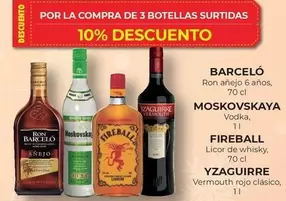 Oferta de Fireball - Barceló Ron Anejo 6 Anos en CashDiplo