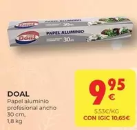 Oferta de Papel Aluminio Profesional Ancho por 9,95€ en CashDiplo