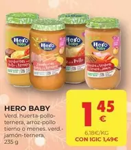 Oferta de Hero - Verd. Huerta-pollo-ternera,a Arroz-pollo-tierno O Menes,averd-jamon-ternera por 1,45€ en CashDiplo