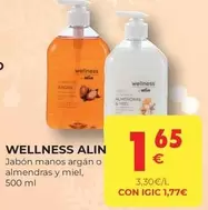 Oferta de Wellness - Jabón Manos Argan O Almendras Y Miel por 1,65€ en CashDiplo