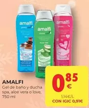 Oferta de Amalfi - Gel De Bano Y Ducha Spa por 0,85€ en CashDiplo