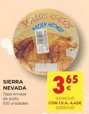 Oferta de Tapa Envase De Pollo por 3,65€ en CashDiplo