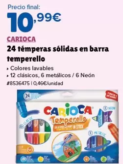 Oferta de Carioca - 24 Temperas Sólidas En Barra Temperello por 10,99€ en Costco