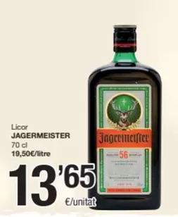 Oferta de Jagermeister - Licor por 13,65€ en SPAR Fragadis